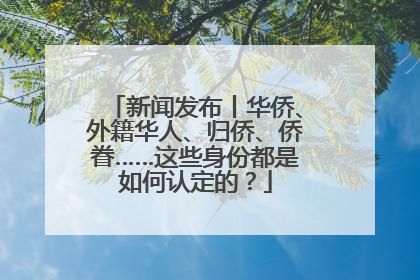 新闻发布丨华侨、外籍华人、归侨、侨眷……这些身份都是如何认定的？