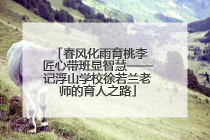 春风化雨育桃李 匠心带班显智慧——记浮山学校徐若兰老师的育人之路