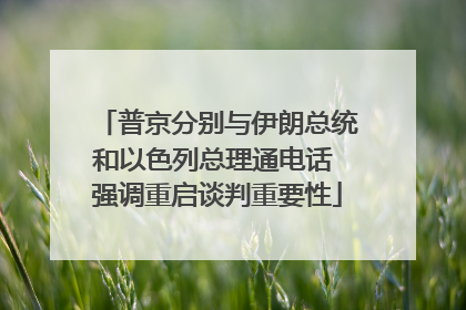 普京分别与伊朗总统和以色列总理通电话 强调重启谈判重要性