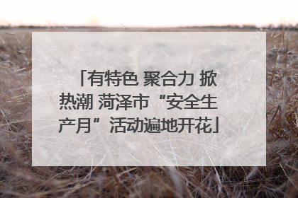 有特色 聚合力 掀热潮 菏泽市“安全生产月”活动遍地开花
