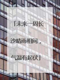 未来一周长沙晴雨相间，气温有起伏