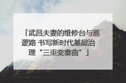 武昌夫妻的维修台与巡逻路 书写新时代基层治理“三重变奏曲”