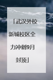 武汉外校新城校区全力冲刺9月封顶