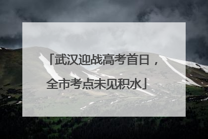 武汉迎战高考首日，全市考点未见积水