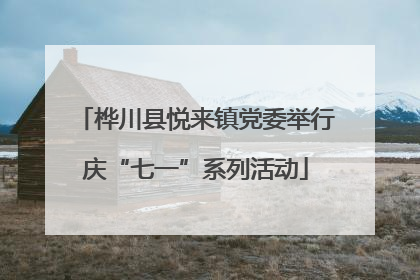 桦川县悦来镇党委举行庆“七一”系列活动