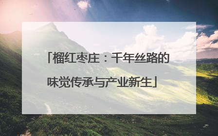 榴红枣庄：千年丝路的味觉传承与产业新生