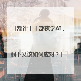 潮评丨干部夜学AI，阁下又该如何应对？