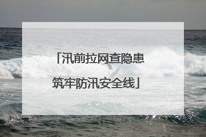 汛前拉网查隐患 筑牢防汛安全线