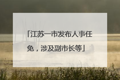 江苏一市发布人事任免，涉及副市长等