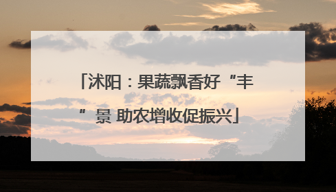 沭阳：果蔬飘香好“丰”景 助农增收促振兴