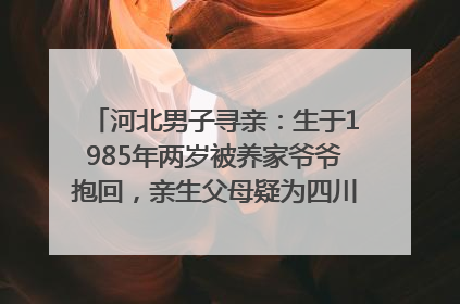 河北男子寻亲：生于1985年两岁被养家爷爷抱回，亲生父母疑为四川仪陇人｜红星寻人