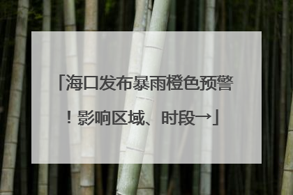 海口发布暴雨橙色预警！影响区域、时段→