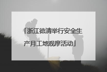 浙江德清举行安全生产月工地观摩活动