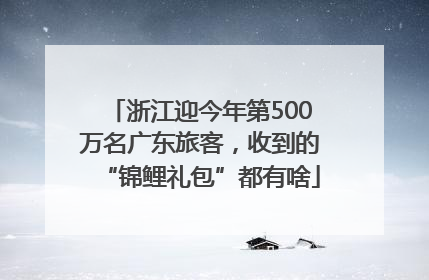 浙江迎今年第500万名广东旅客，收到的“锦鲤礼包”都有啥
