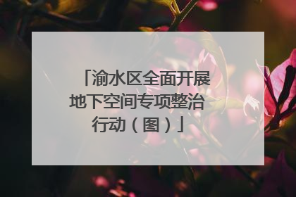 渝水区全面开展地下空间专项整治行动（图）