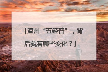 温州“五经普”，背后藏着哪些变化？