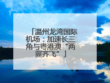 温州龙湾国际机场：加速长三角与粤港澳“两翼齐飞”