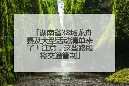 湖南省38场龙舟赛及大型活动清单来了！注意，这些路段将交通管制