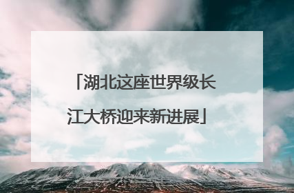 湖北这座世界级长江大桥迎来新进展