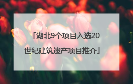 湖北9个项目入选20世纪建筑遗产项目推介