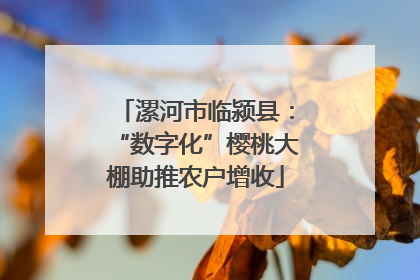 漯河市临颍县：“数字化”樱桃大棚助推农户增收