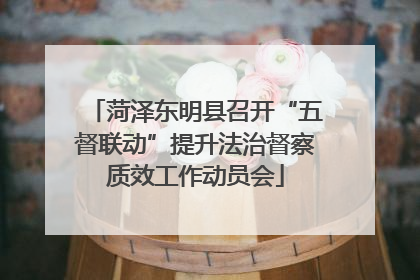 菏泽东明县召开“五督联动”提升法治督察质效工作动员会