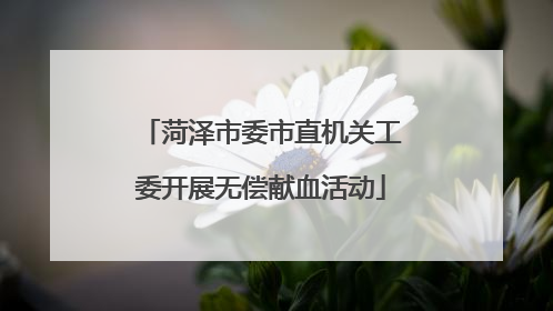 菏泽市委市直机关工委开展无偿献血活动