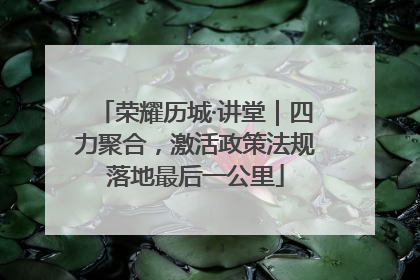 荣耀历城·讲堂｜四力聚合，激活政策法规落地最后一公里