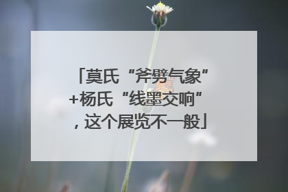 莫氏“斧劈气象”+杨氏“线墨交响”，这个展览不一般