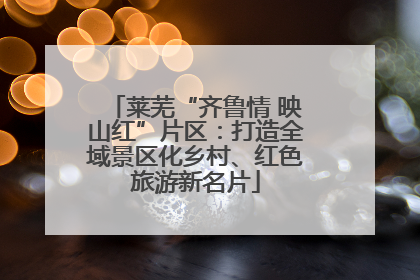 莱芜“齐鲁情 映山红”片区：打造全域景区化乡村、红色旅游新名片