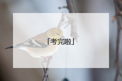 考完啦