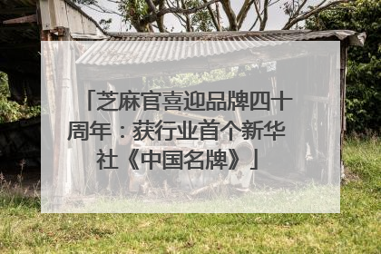芝麻官喜迎品牌四十周年：获行业首个新华社《中国名牌》