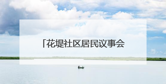 花堤社区居民议事会共绘“花”样家园