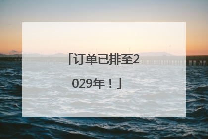 订单已排至2029年！