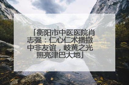 衡阳市中医医院肖志强：仁心仁术播撒中非友谊，岐黄之光照亮津巴大地