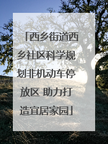 西乡街道西乡社区科学规划非机动车停放区 助力打造宜居家园