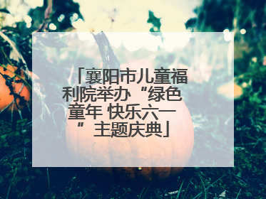 襄阳市儿童福利院举办“绿色童年 快乐六一”主题庆典