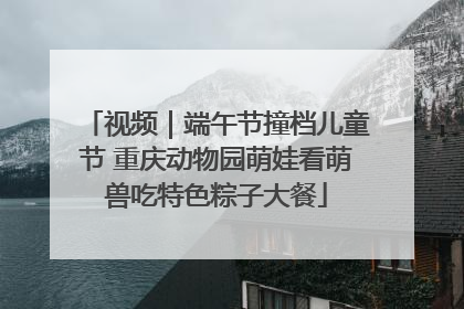 视频｜端午节撞档儿童节 重庆动物园萌娃看萌兽吃特色粽子大餐