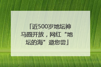 近500岁地坛神马圈开放，网红“地坛的海”邀您尝