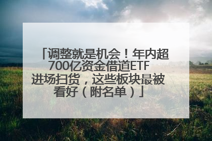 调整就是机会！年内超700亿资金借道ETF进场扫货，这些板块最被看好（附名单）