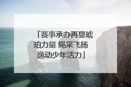 赛事承办再显琥珀力量 绳采飞扬逸动少年活力