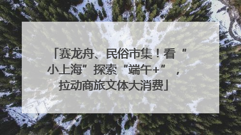 赛龙舟、民俗市集！看“小上海”探索“端午+”，拉动商旅文体大消费