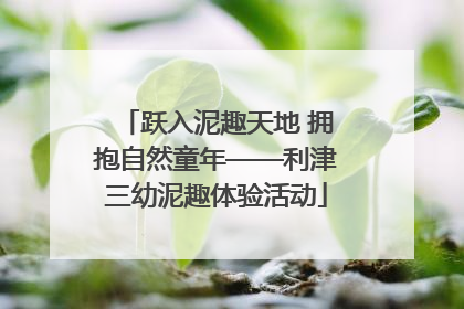 跃入泥趣天地 拥抱自然童年——利津三幼泥趣体验活动