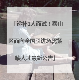 递补1人面试！泰山区面向全国引进急需紧缺人才最新公告