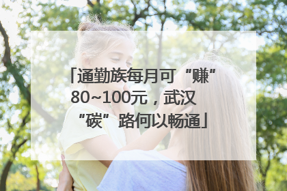 通勤族每月可“赚”80~100元，武汉“碳”路何以畅通