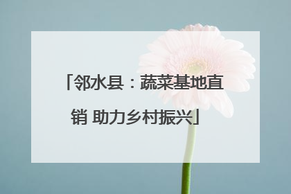 邻水县：蔬菜基地直销 助力乡村振兴
