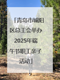 青岛市城阳区总工会举办2025年端午节职工亲子活动