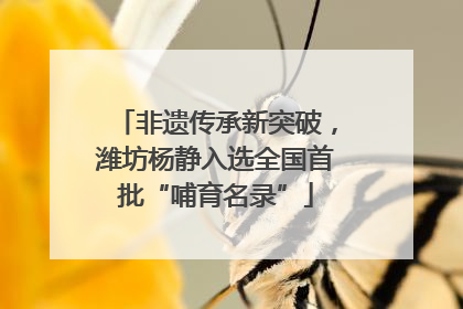 非遗传承新突破，潍坊杨静入选全国首批“哺育名录”