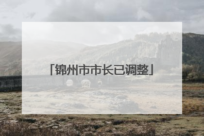 锦州市市长已调整