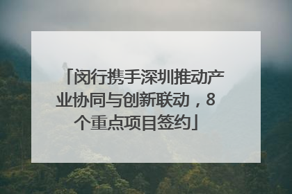 闵行携手深圳推动产业协同与创新联动，8个重点项目签约